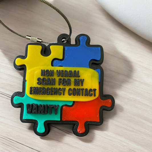 Autism Non Verbal Emergency Contact Tag